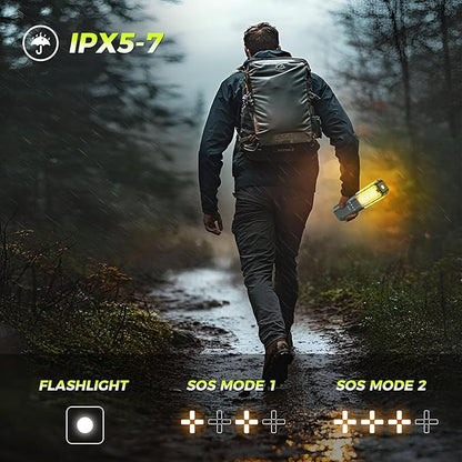 Telescopic Camping Lights with Remote Control,14000 mAh Rechargeable,6000LM Led Lanterns with Memory Function, Dimmable Magnetic Job Work Light,Tent Lamp,Portable Power Supply IPX5 (Space Gray)