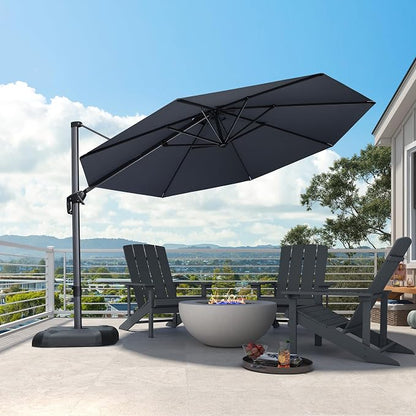 PURPLE LEAF Patio Outdoor Umbrella 11 Feet Round - Image 2