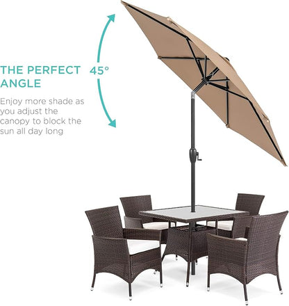 Best Choice Products 7.5ft Heavy-Duty Round Outdoor Market Table Patio Umbrella - Image 2