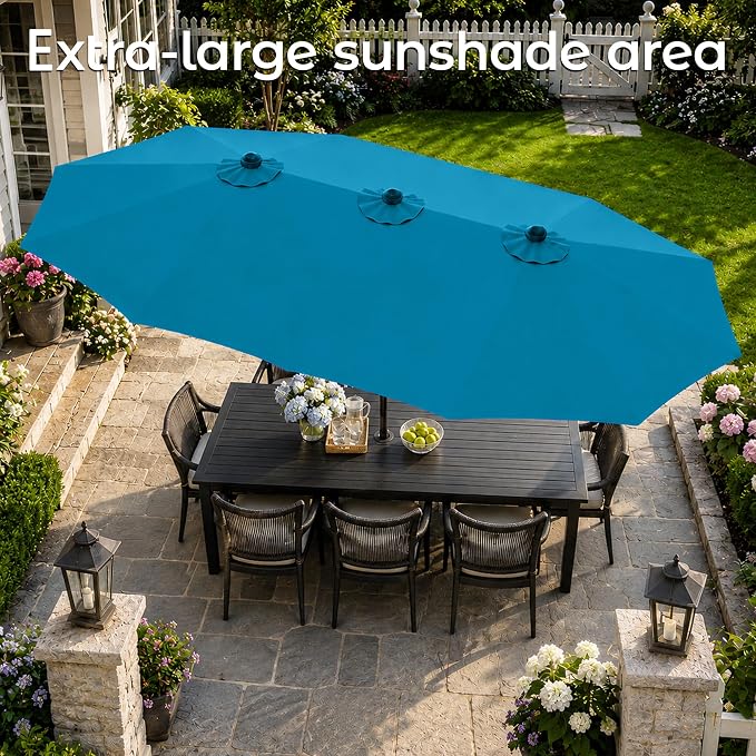 DomeShade 15FT Extra Large Patio Umbrella - Image 3