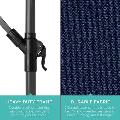 Best Choice Products 10ft Offset Cantilever Hanging Market Patio Umbrella - Image 6