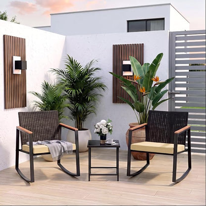 Gizoon 3 Pieces Rocking Patio Bistro Set | - Image 3
