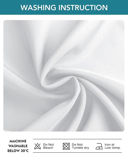 Windproof Outdoor Curtains for Patio Waterproof 4 Pcs 54x108 In White | Grommet - Image 7