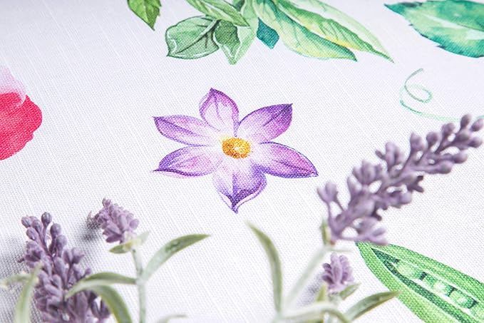 Maison d' Hermine Table Cloth Rectangle Table 100% Cotton 60 x 120 Inches Tablecloth Reusable Decorative Everyday Use for Dining Room, Farmhouse, Home, Party, Festive & Wedding Spring Summer - Giverny