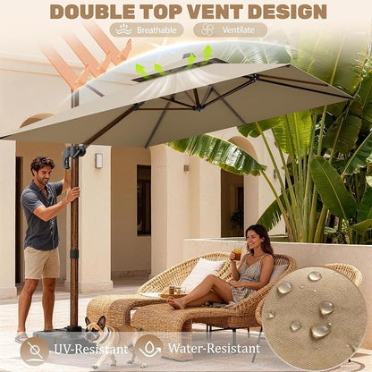 10x13FT Cantilever Outdoor Patio Umbrellas - Image 4