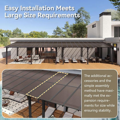 Aoxun 42’x10’ Gazebo for Patio, Gazebo Pergola - Image 3
