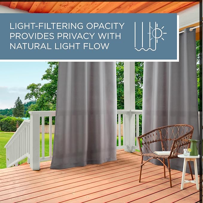 TOWN & COUNTRY BASICS Cabana Solid Heavyweight Indoor Outdoor Curtains - Image 9
