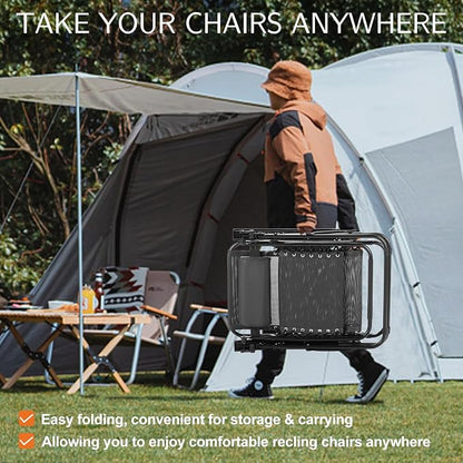 Sweetcrispy Zero Gravity Chairs Set of 2, Outdoor Folding Patio Lounge Chair - Image 7