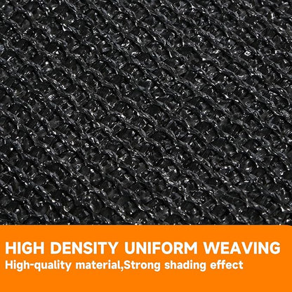 90% Shading Rate 16'x20' Black Shade Cloth, UV Resistant Durable Mesh Tarp - Image 4