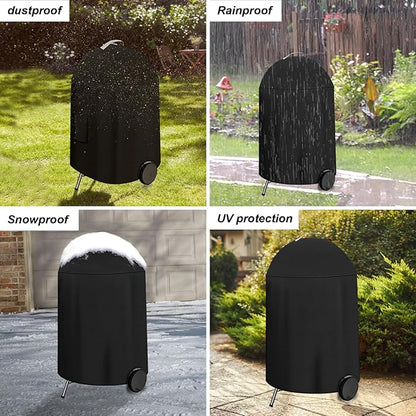 22 Inch Charcoal Kettle Grill Cover, 7150 Cover for Weber Round Grill, Waterproof Grill Cover for Weber 22 Inch Master Touch Charcoal Grill,Heavy Duty Outdoor BBQ Covers