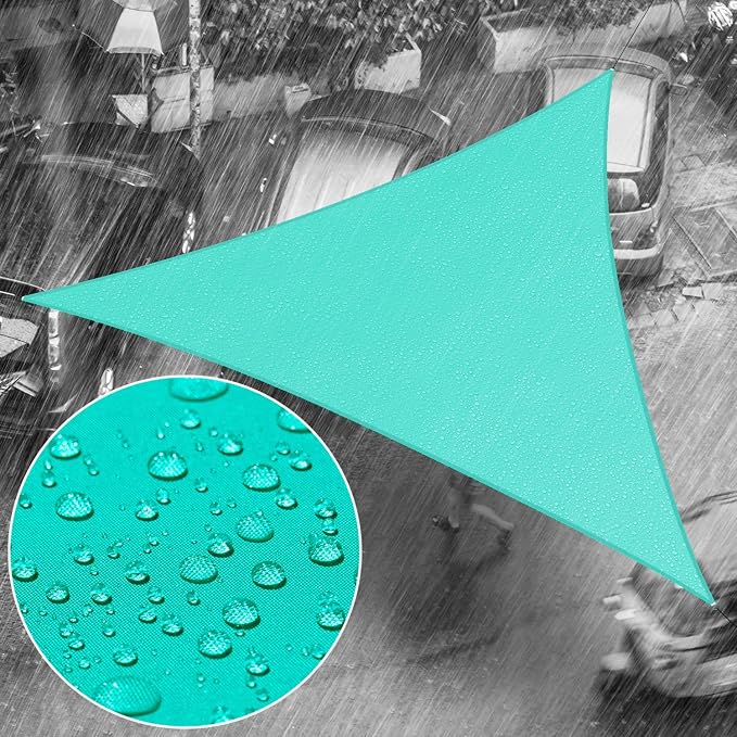 Royal Shade 15' x 24' x 28.3' Turquoise Triangle Waterproof Sun Shade Sail by RoyalShade