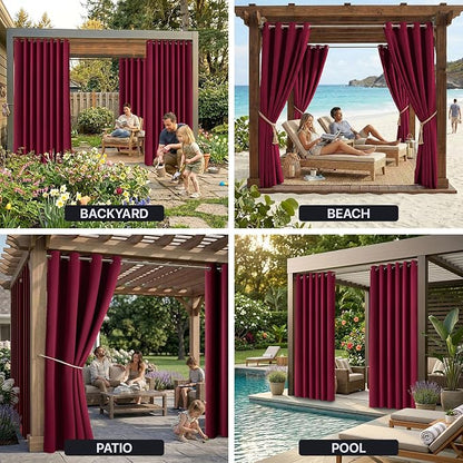 DIVA EN CAMINO DEC Outdoor Patio Curtain Waterproof Darkening Thermal Insulated - Image 9