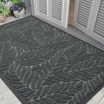 Yimobra 60x36 Large Door Mat Outdoor Indoor, All-Season Waterproof Door Mat Outside Entrance, All-Weather Non-Slip Outside Doormat for Garage Patio Entryway, Grey
