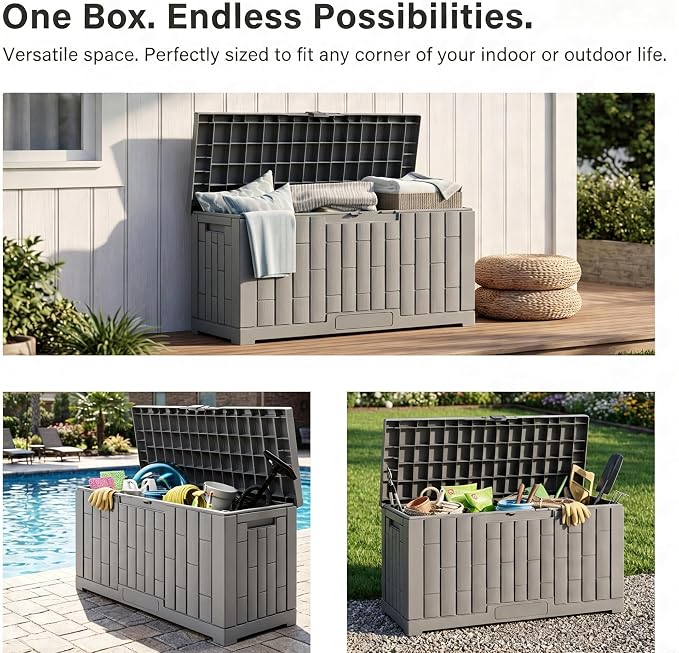 60 Gallon Resin Deck Box, Package Delivery Box - Image 4