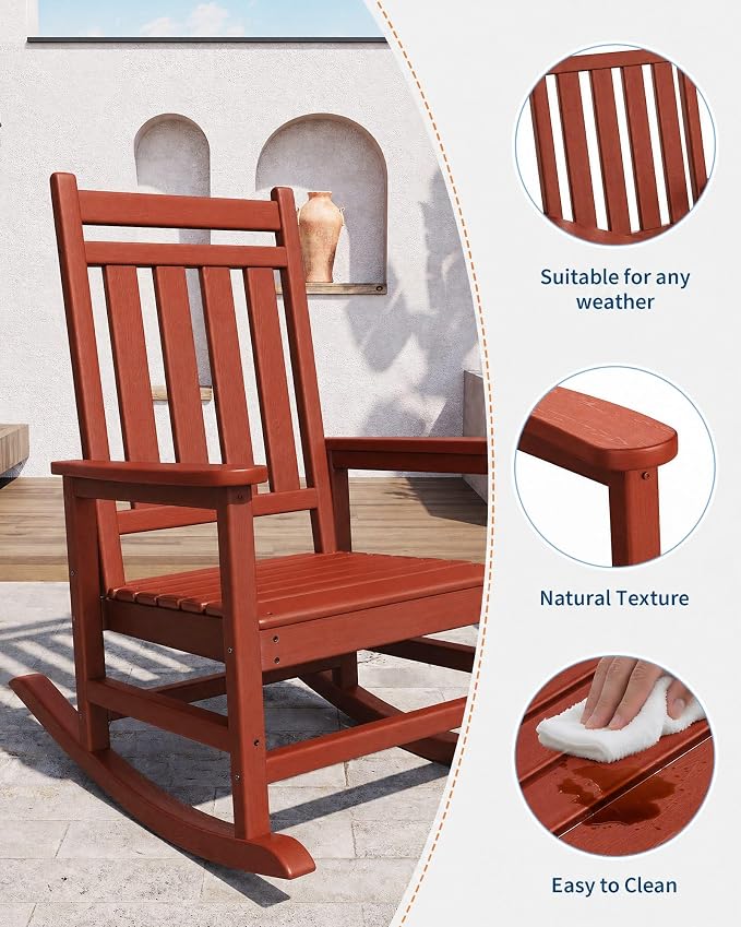 HDPE Rocking Chair Outdoor Set of 2 - Image 4