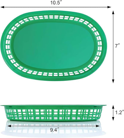 New Star Foodservice 44034 Fast Food Baskets, 10.5 x 7 Inch, Set of 36, Green
