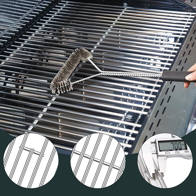 Stainless Steel Cooking Grate,Heat Shield and Burner Kit for Nexgrill Replacement Parts 6 Burner 720-0896 720-0896B 720-0896C 720-0896E 720-0896X,for Nexgrill Deluxe & Evolution 6 Burner Gas Grills
