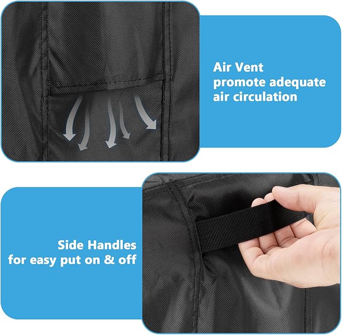 Heavy Duty Waterproof Gas Grill Cover, 76 inch Flat Top Griddle Cover for Weber Char-Broil Nexgrill More，4-6 Burner Grill Cover for Most 75 in Smoker，76"x 26"x36"