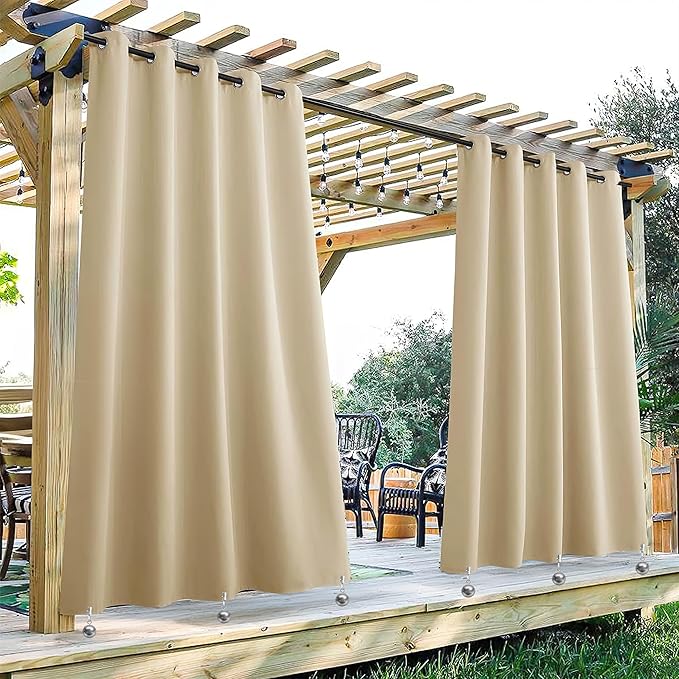 24 Pack Outdoor Curtain Weights, Heavy Duty Drapery Weights for Patio Pergola Cabana Gazebo, Stainless Steel Clips for Fixing Garden Flag, Shower Curtains, Tablecloth