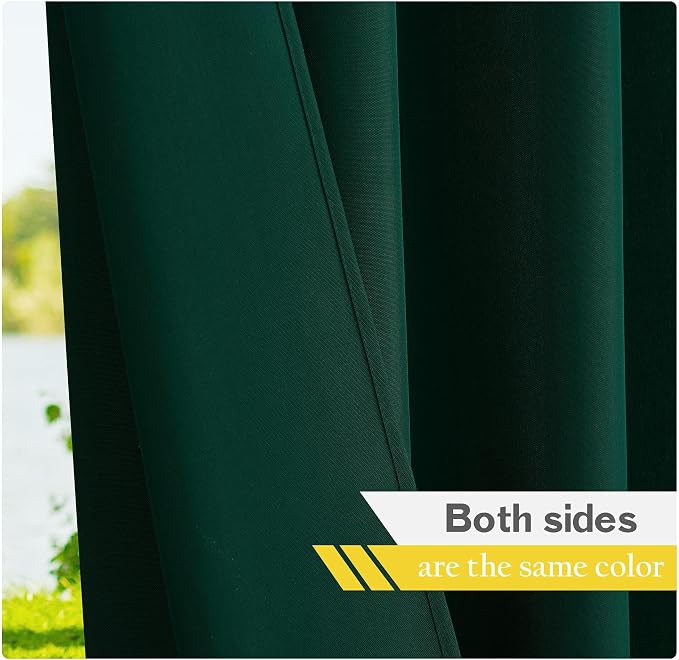 NICETOWN Outdoor Curtains for Patio Waterproof 4 Panels, Tab Top Thermal - Image 5