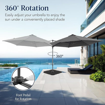 Best Choice Products 10ft Solar LED Offset Cantilever Hanging Market Patio - Image 3