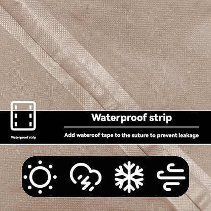 Outdoor Prep Table Cover - Heavy Duty Waterproof Cover for Outdoor Stainless Steel Table,Khaki