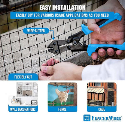 Fencer Wire 16 Gauge Black Vinyl Coated Welded Wire Mesh Size 1 inch by 1 inch (e. 5ft. x 50ft.)