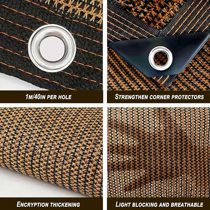 Shade Cloth for Garden, 80% Mesh Tarp - Image 4