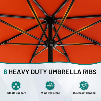 9 FT Patio Umbrella for Outdoor, Outdoor Table Umbrella - Image 3