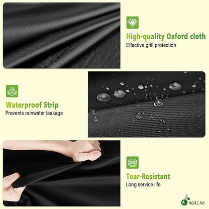 Outdoor Grill Cover for Char Broil Bistro Pro Electric Grill Grill & Griddle-25302146 25302145 25302161, Waterproof Gas Grill Cover Patio BBQ Griddle Covers - 33" L×24" W×37" H, Black