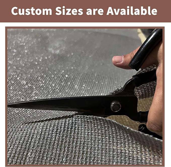 Sunny Guard Customized 3'x5' Dark Grey Balcony Privacy Screen,90% Shade Apartments Fence Cover,Heavy Duty Mesh Windscreen for Deck,Outdoor,Backyard,Patio
