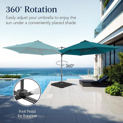 Best Choice Products 10ft Solar LED Offset Cantilever Hanging Market Patio - Image 3