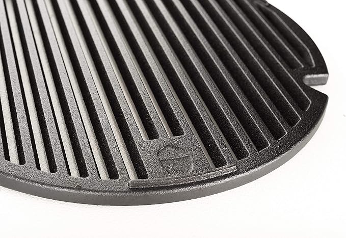 Kamado Joe KJ13RH Joe Jr. 13.5 inch Portable Charcoal Grill with Cast Iron Cart and Heat Deflectors, Blaze Red and Kamado Joe KJ15090620 Cast Iron Sear Plate