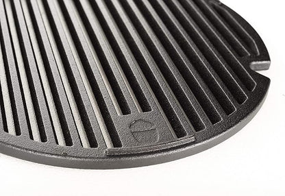 Kamado Joe KJ13RH Joe Jr. 13.5 inch Portable Charcoal Grill with Cast Iron Cart and Heat Deflectors, Blaze Red and Kamado Joe KJ15090620 Cast Iron Sear Plate