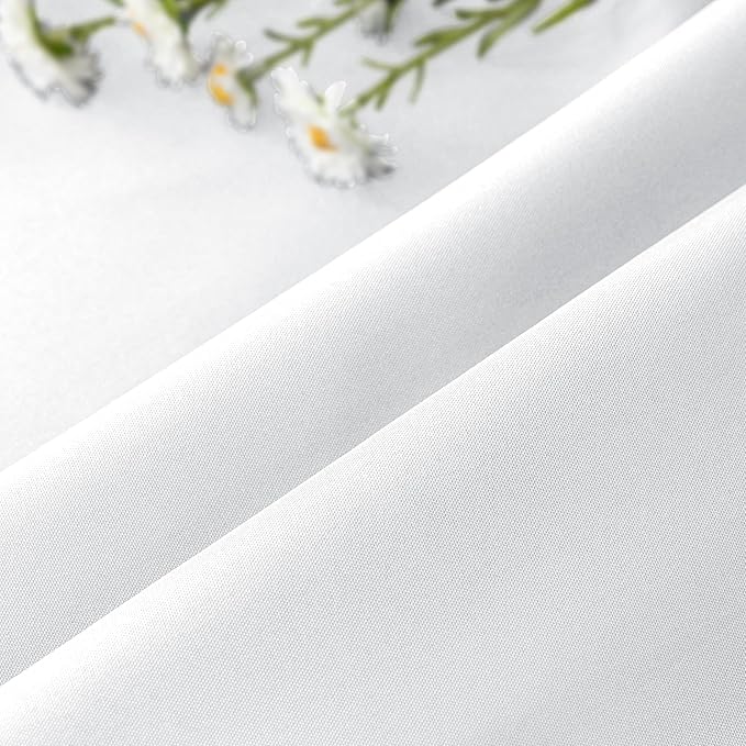 HolidayIdeas Outdoor Curtains for Patio Waterproof 4 Panels 54x95 Inch-Windproof Weatherproof Privacy White Curtains-Grommet Top and Tab Bottom Drape for Gazebo, Porch, Pergola, Cabana, Backyard