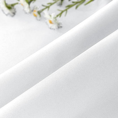 HolidayIdeas Outdoor Curtains for Patio Waterproof 4 Panels 54x95 Inch-Windproof Weatherproof Privacy White Curtains-Grommet Top and Tab Bottom Drape for Gazebo, Porch, Pergola, Cabana, Backyard