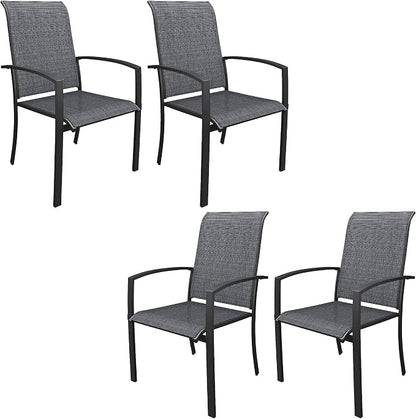DIFY Patio Chairs Set of 4, Stackable Outdoor Dining Chairs by DIFY