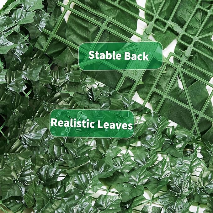 Artificial Ivy Privacy Fence Screen,240X40 in Privacy Fence Panels Balcony Privacy Screen Faux Ivy Hedge Vine Leaf Greenery Backdrop Privacy Screen Outdoor for Patio,Balcony, Garden, Backyard