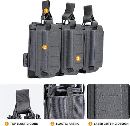 EXCELLENT ELITE SPANKER Tactical Open-Top Single/Double/Triple Molle Mag Pouch for Pistol Mag Pouch Tactical Bag Accessories Holder