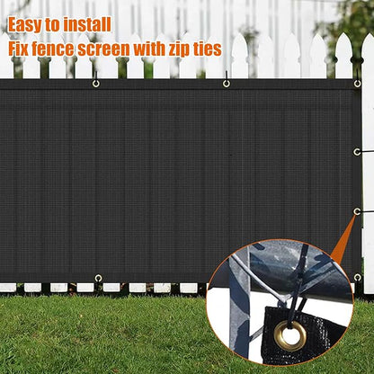 AYOHA 4' x 161' Privacy Fence Screen Fabric Mesh Shade Net Cover, Heavy Duty 160 GSM Privacy Barrier for Chain Link Fence, 90% Privacy Blockage, Excellent Airflow, Cable Zip Ties Included, Black