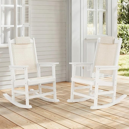 Outdoor Rocking Chair Set of 2 by HOMENJOY
