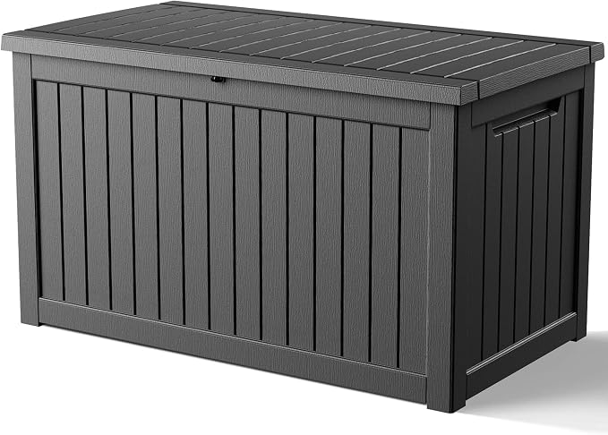 320 Gallon Large Outdoor Storage Box Waterproof, UV Resistant Resin Deck Box by KFY