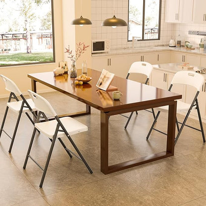 Bonnlo 10-Pack White Plastic Folding Chairs, Portable Seat - Image 7
