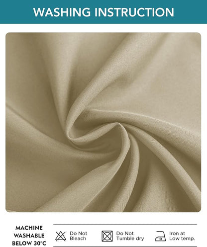 Windproof Outdoor Curtains for Patio Waterproof 4 Pcs 54x108 In Taupe | Grommet - Image 7