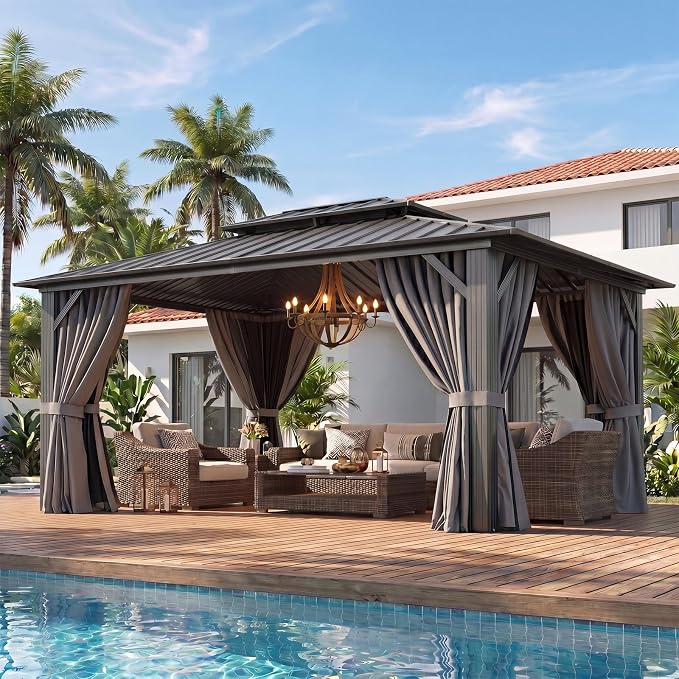 Aoxun Gazebo 16x12 Hardtop Gazebo by Aoxun