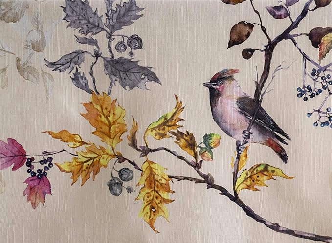 Maison d' Hermine Table Cloth Rectangle Table 100% Cotton 70 x 90 Inches Fall Tablecloth Reusable Everyday Use for Thanksgiving Christmas Decorations Dining Farmhouse Party (Equinoxe - Beige)