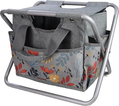 Folding Gardening Stool with Detachable Storage Tote Bag, Gardening Tools Set - Image 7