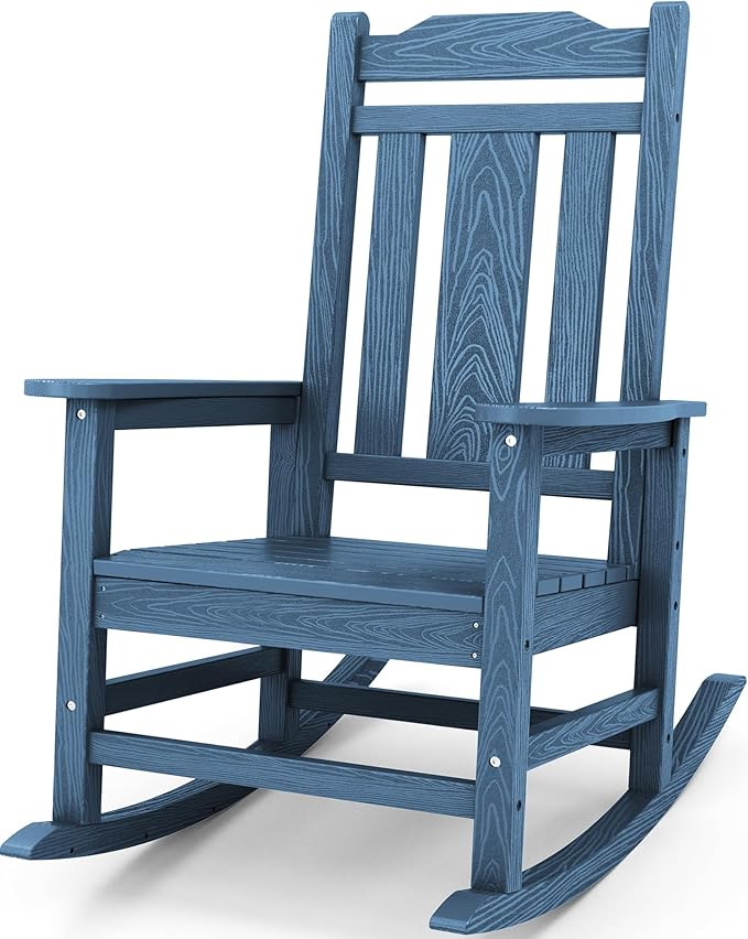 SERWALL HDPE Oversized Outdoor Rocking Chair, Patio Rocking Chair, All Weather by SERWALL