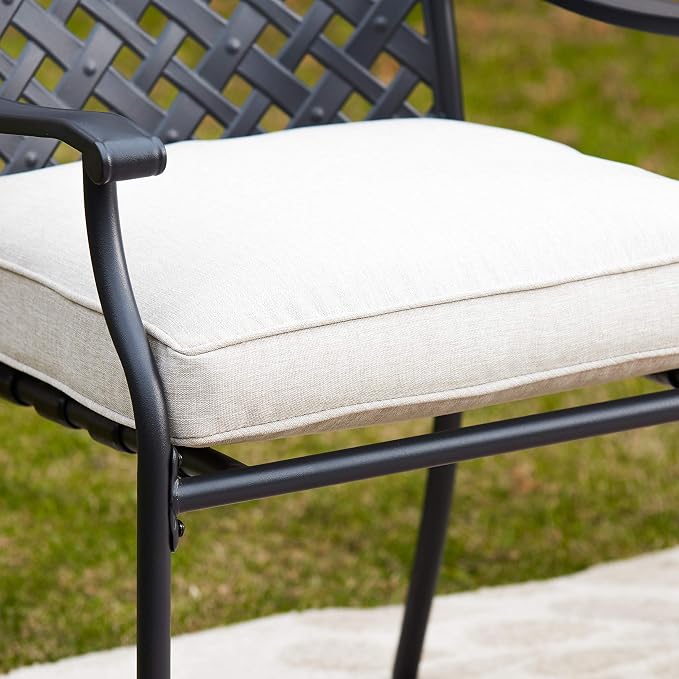 Patio Dining Chairs Stackable Outdoor Chairs Dining Furniture Set of 4 - Image 6