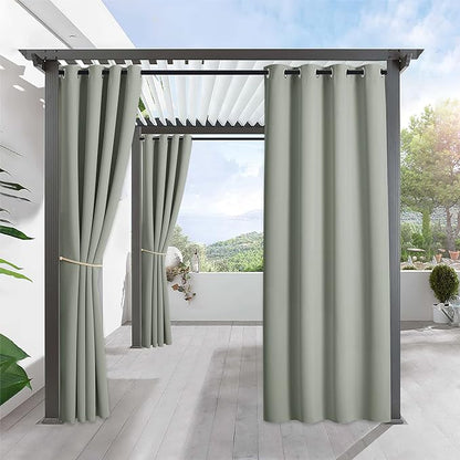 RYB HOME Outdoor Curtains for Patio Waterproof Privacy Thermal Insulated | by RYBHOME